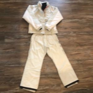 Marker matching ski outfit size 4 white and light grey.  Three pieces total.